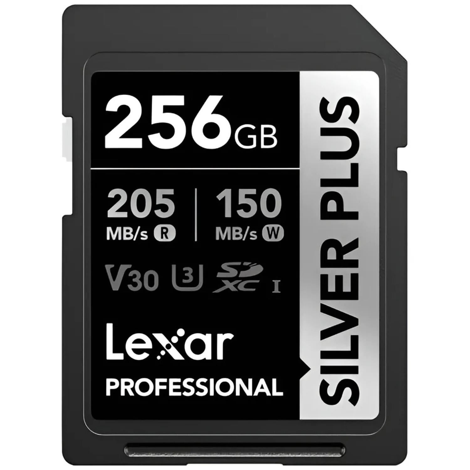 Memoria SDXC U3 V30 Lexar Professional 256GB - W:150MB/s -R:205MB/s SILVER PLUS